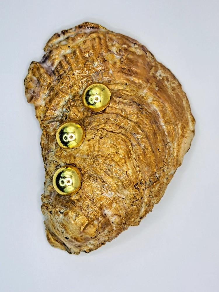 Handcrafted Decoupaged Lobster Oyster Shell Ring/Trinket Dish