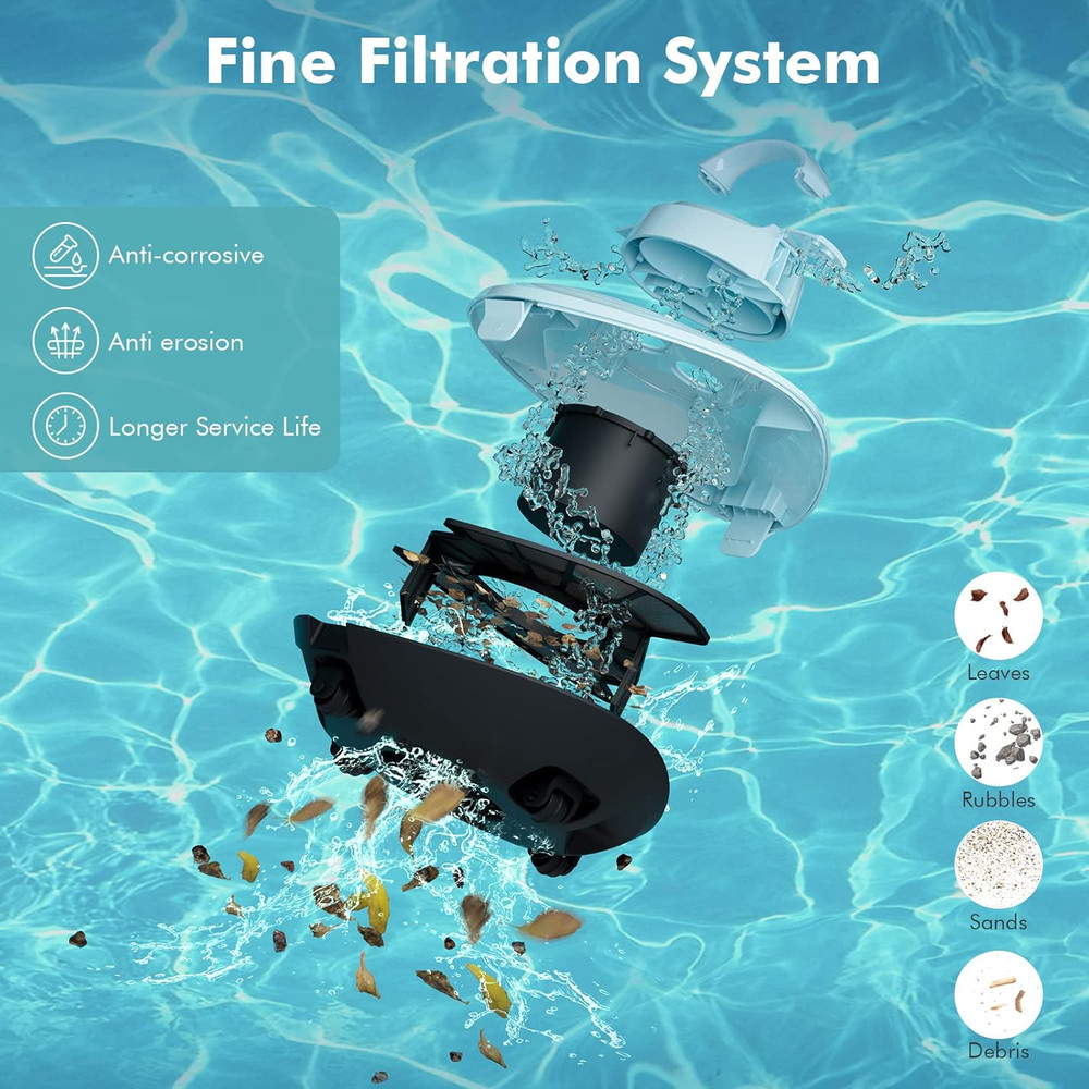 HYDRUS Robotic Pool Vacuum Brushless 90 Min