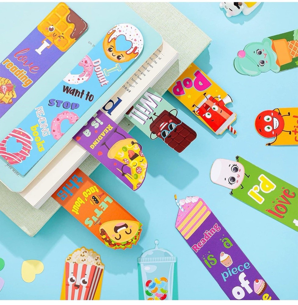 36 Pcs Scratch and Sniff Bookmarks Fruit Scented Bookmarks for Students Teens