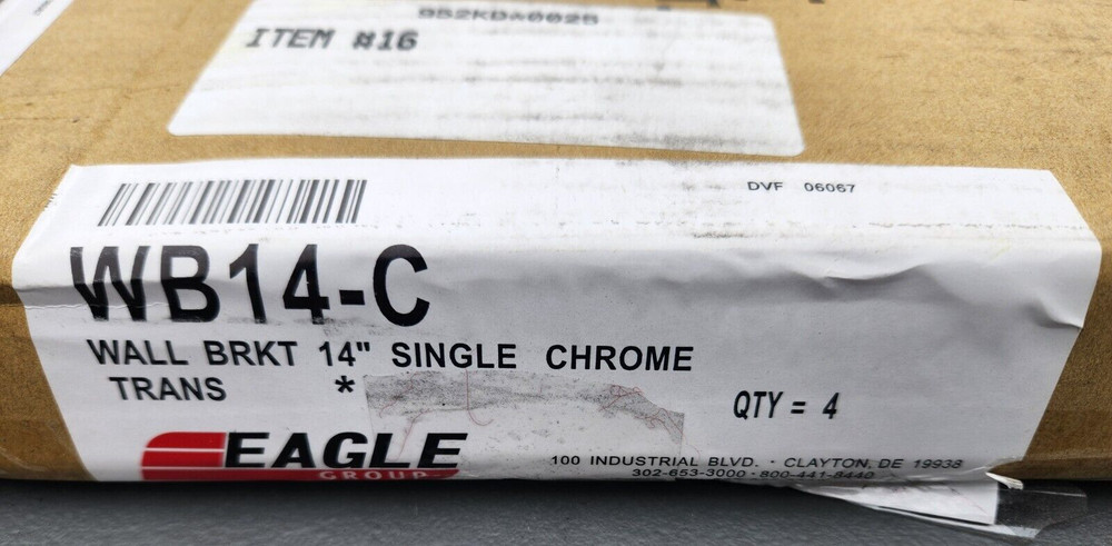 (4 Pack) Eagle WB14-C Stationary Wall Mount Bracket Wire End Unit