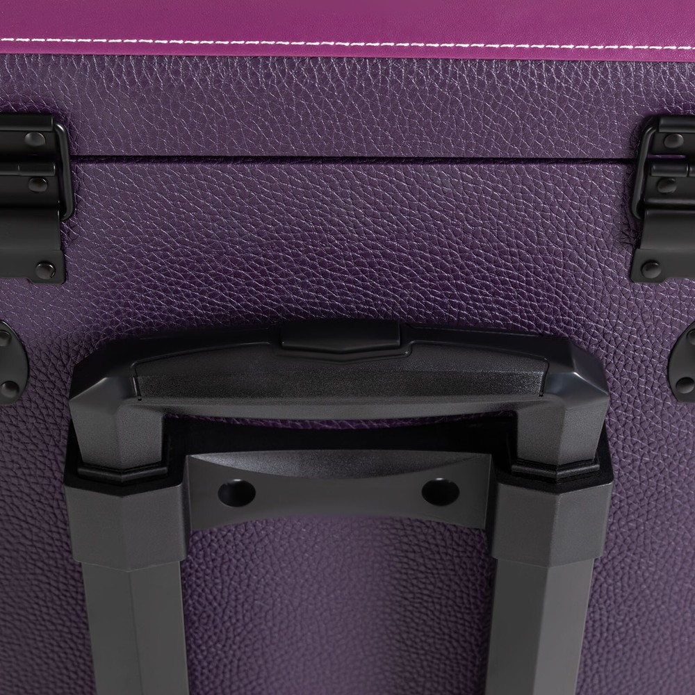 Portable Rolling Makeups Train Case Lockable Cosmetic Storage Organizer Trolley