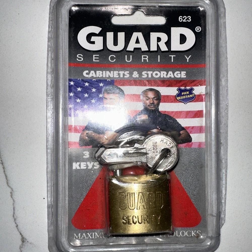 Solid Brass Padlock Guard Security with 1-1/4-Inch Standard Shackle 31