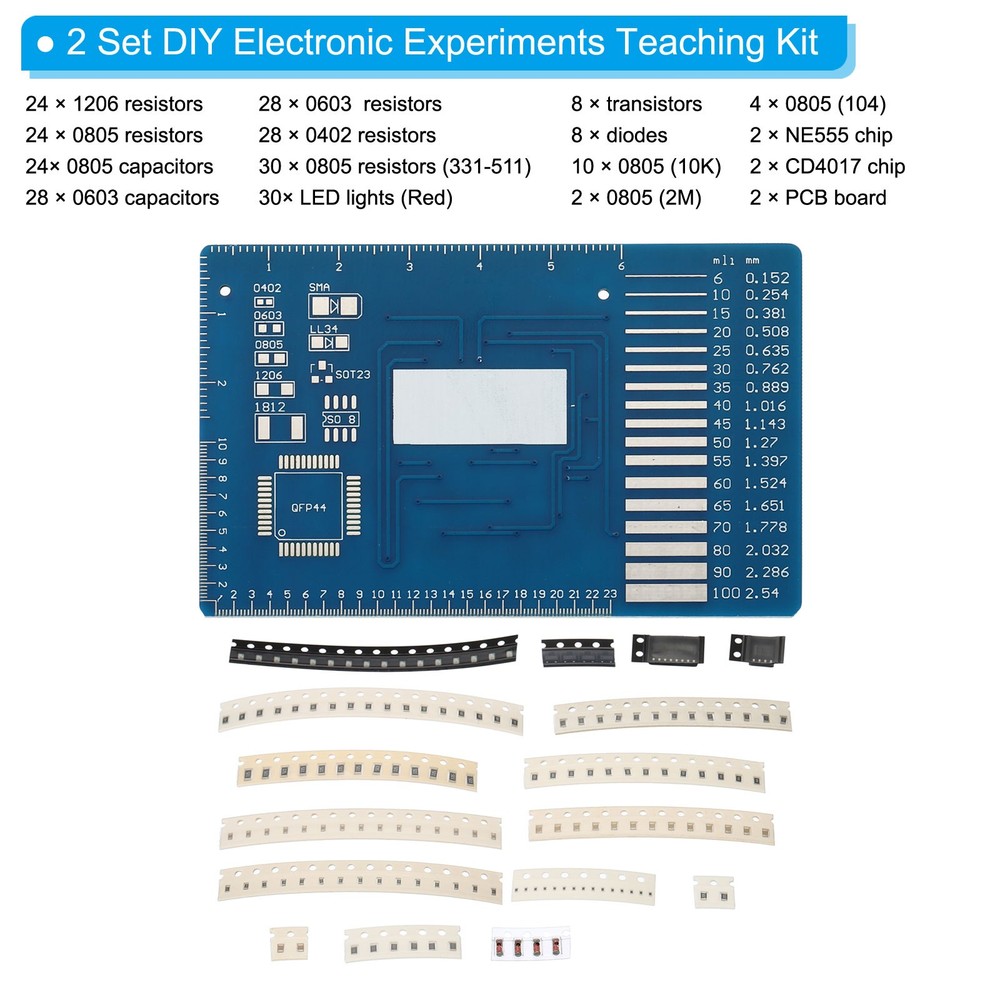 Soldering Practice Board, 2Set Electronics Prototype PCB Board DIY Welding