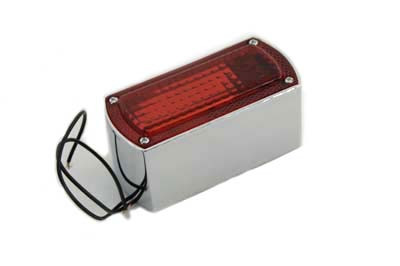 Chrome Die Cast Box Style Tail Lamp fits Harley Davidson