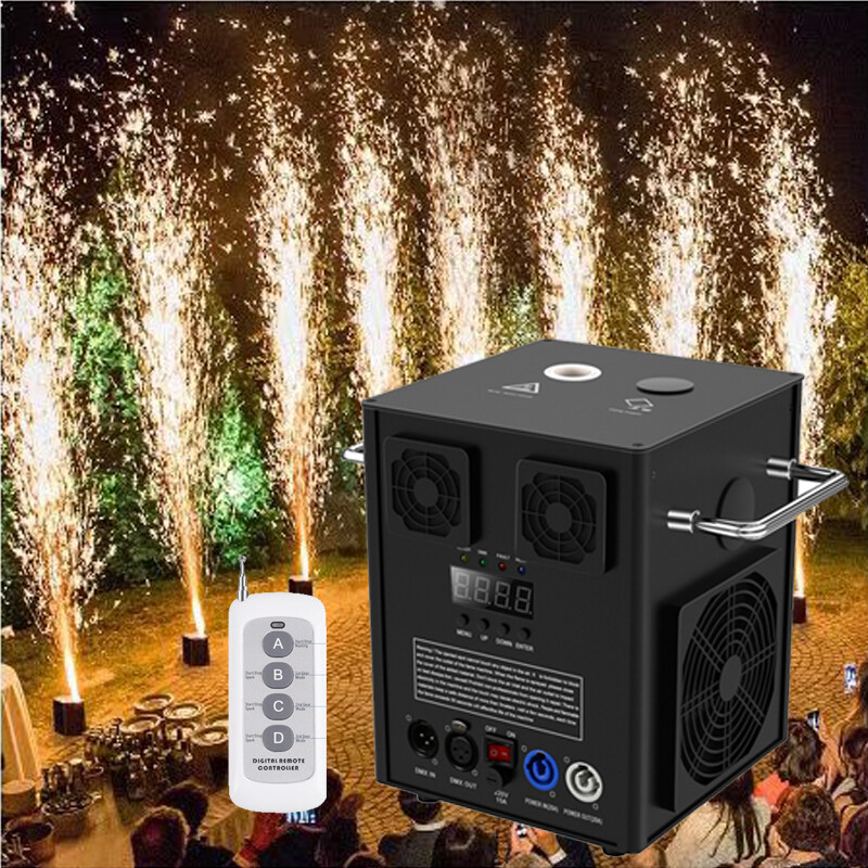 2PCS 700W Cold Spark Machine Firework Stage Effect DMX Wedding with Flight Case