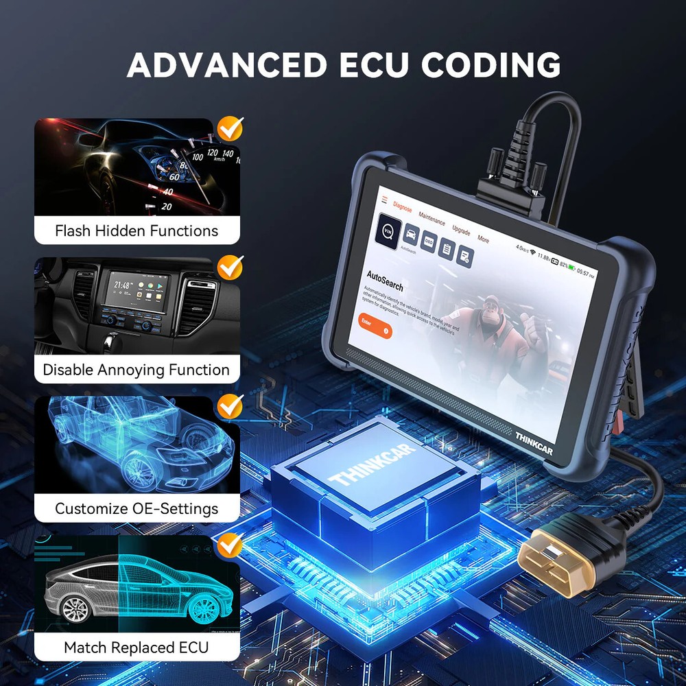 2025 ThinkScan 689 Coding Scanner Full System Diagnostic Tool Action Test+CANFD