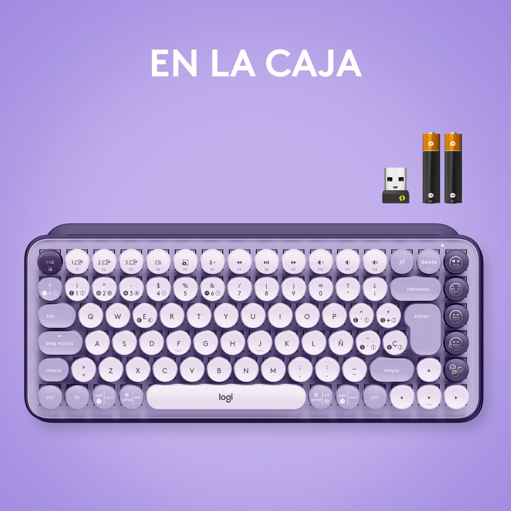 Logitech POP Keys Wireless Bluetooth Mechanical Keyboard (Cosmos) (Latin Layout)
