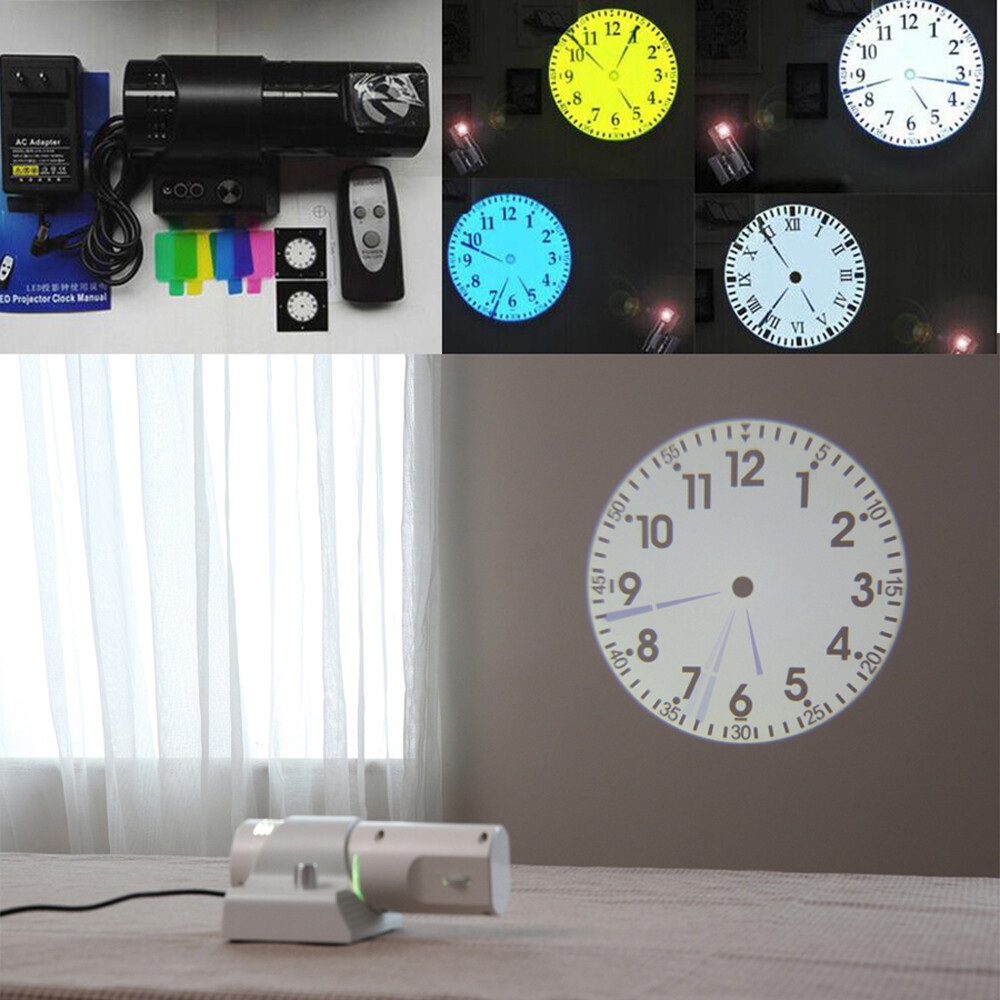 Multifunction Analog LED Digital Light Home Wall Projection Projector Time Clock