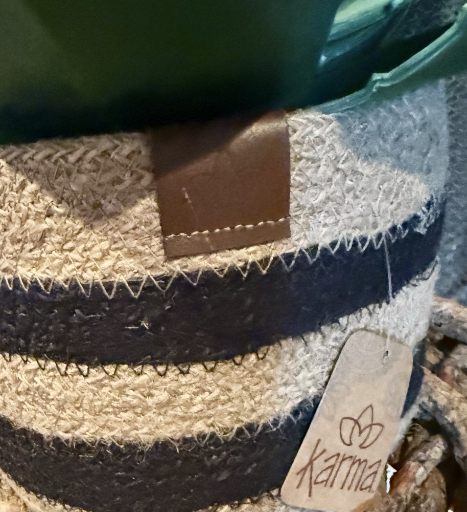 KARMA JUTE BASKETS PLANTER SET (2) Small - Medium NWT