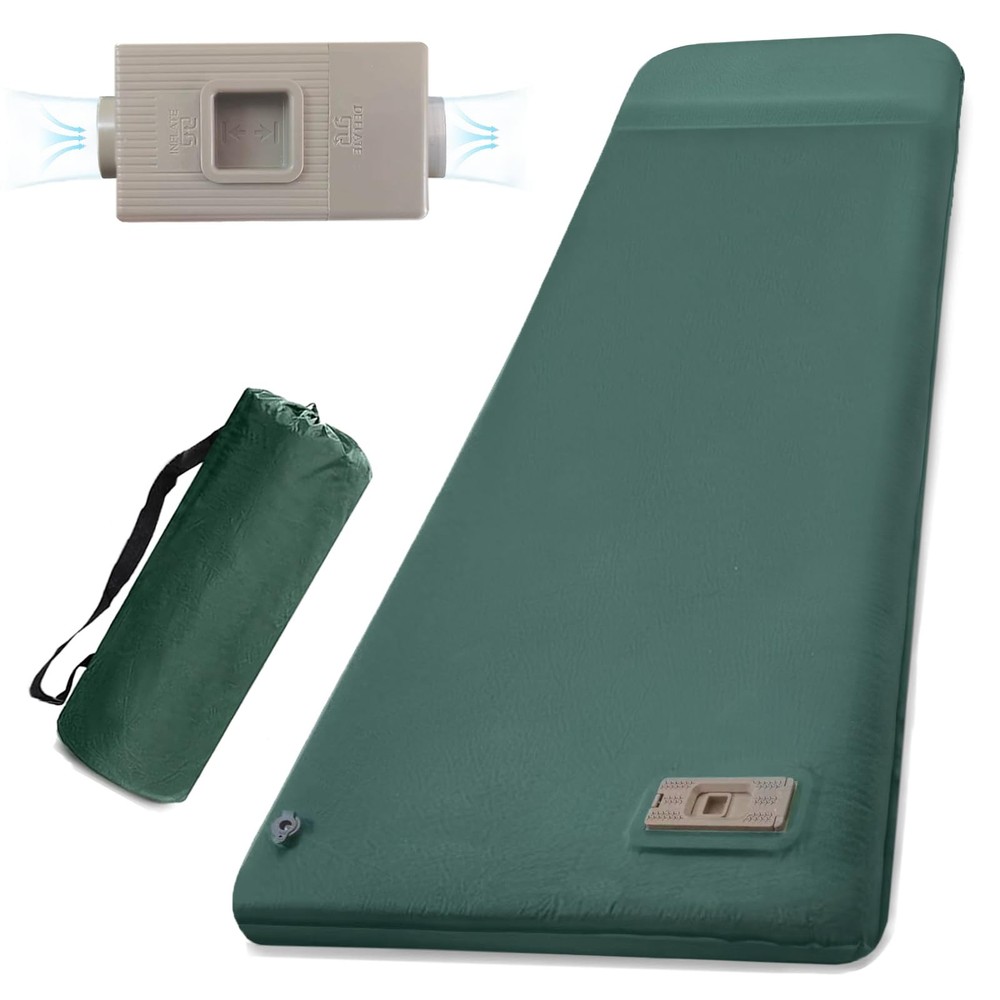 Self Inflating Sleeping Pad: Sleeping Pad with Pump 3.14" Ultra-Thick Memory ...