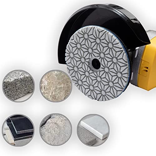4" Diamond Polishing Pads 3 Step High Efficiency Abrasive Disc for 3 Steps