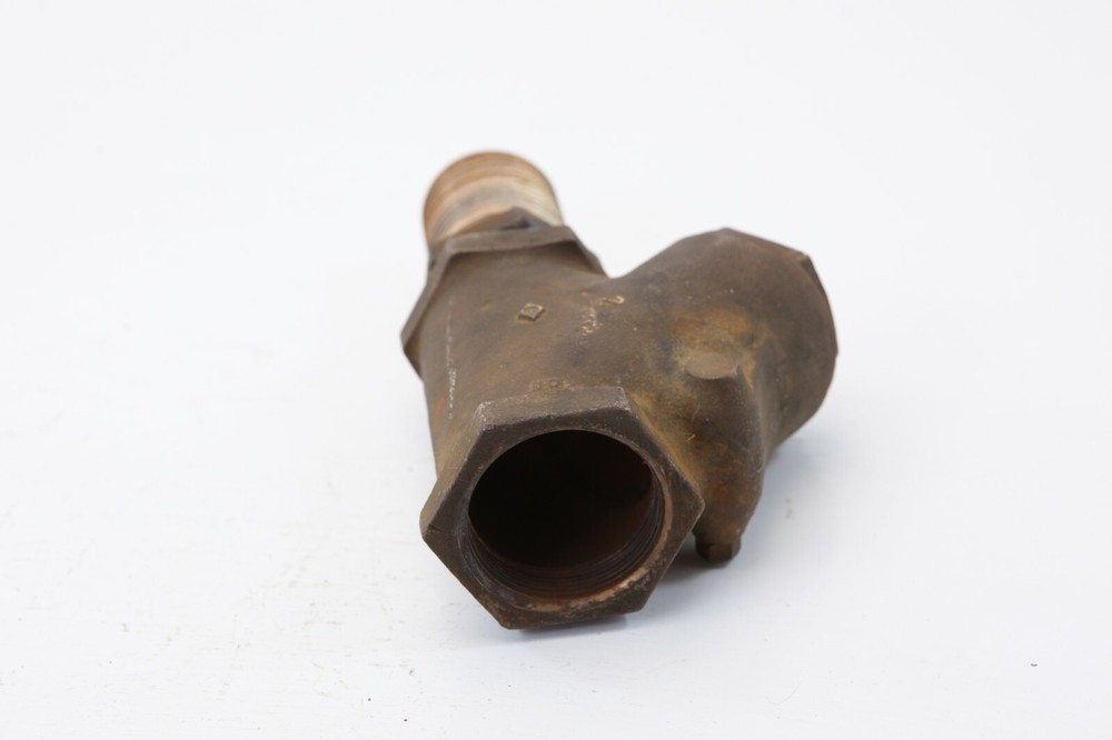 Crane 2" Bronze Swing Check Valve Y Pattern 150S 300CWP w/ Male Barbed Adapter