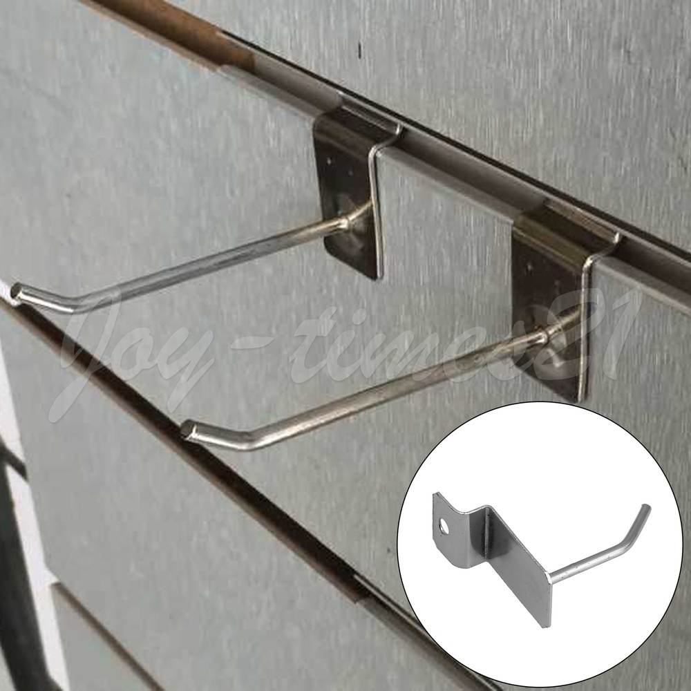 150 Pcs Slatwall Single Hook Pin Display Fitting Prong Hanger 4x50mm