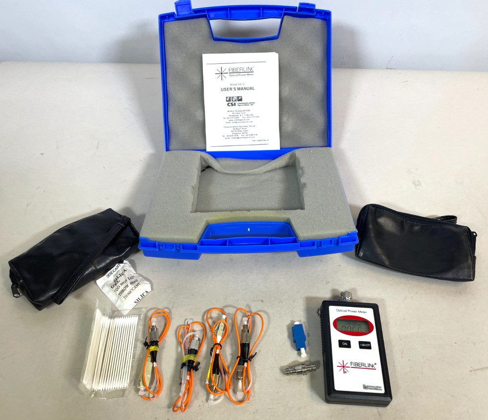 Fiberlink Optical Power Meter with test cables