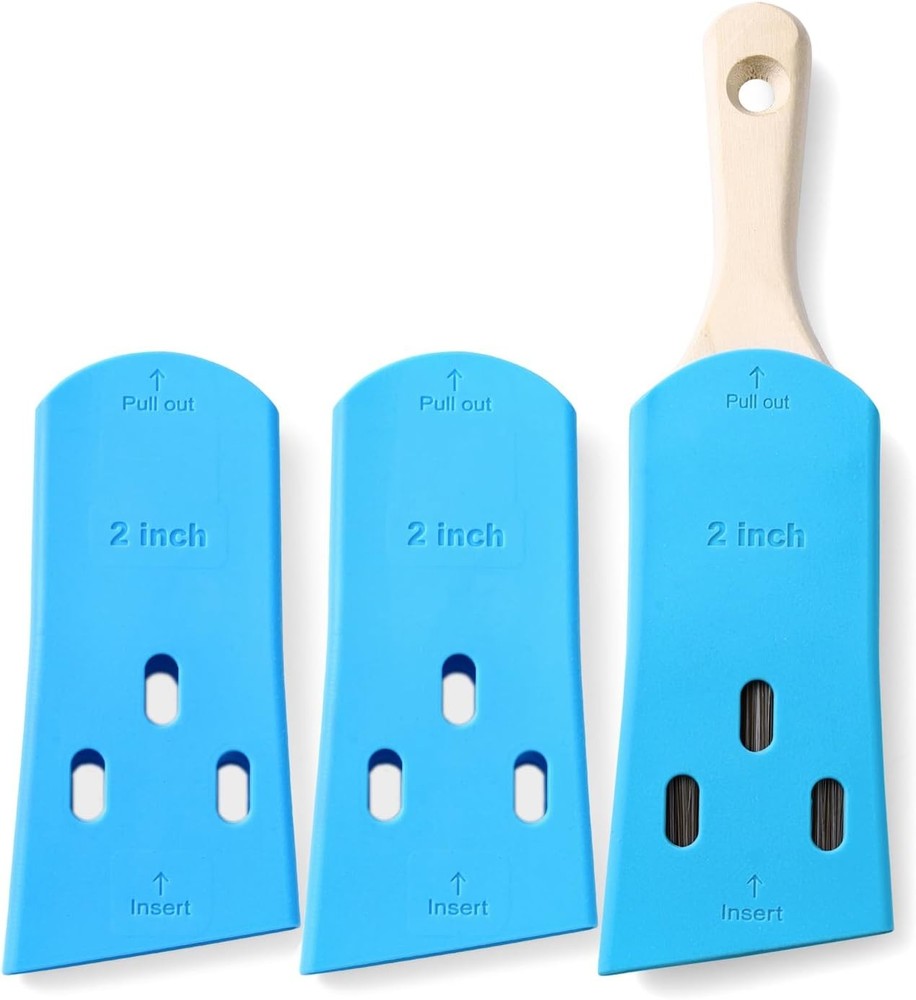 3 Pack Paint Brush Protector Covers – Protects Bristles & Keeps 2in, Blue