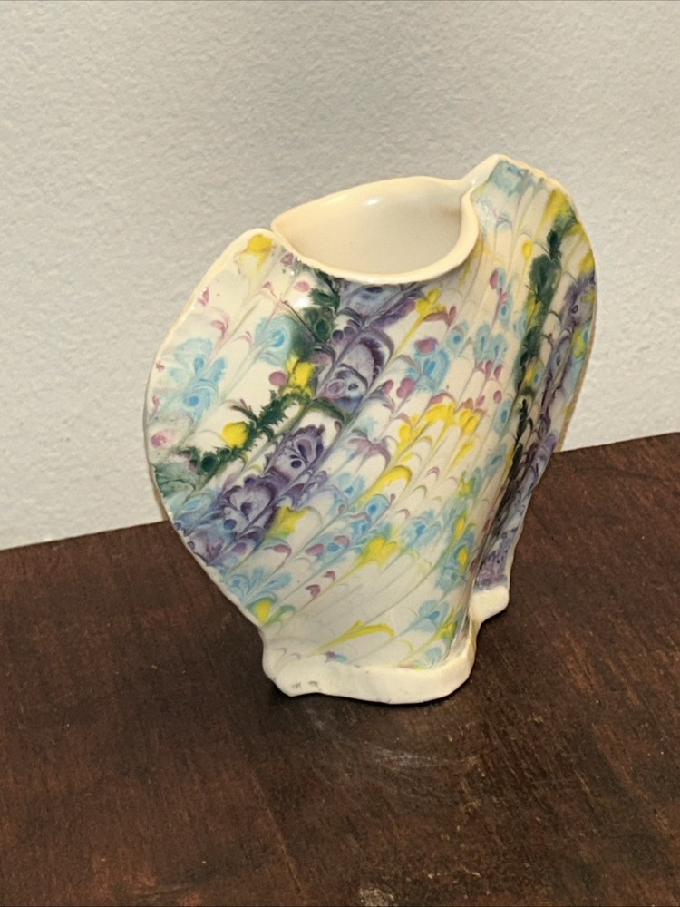 Studio Pottery Abstract Vase Ceramic Signed Lucinda