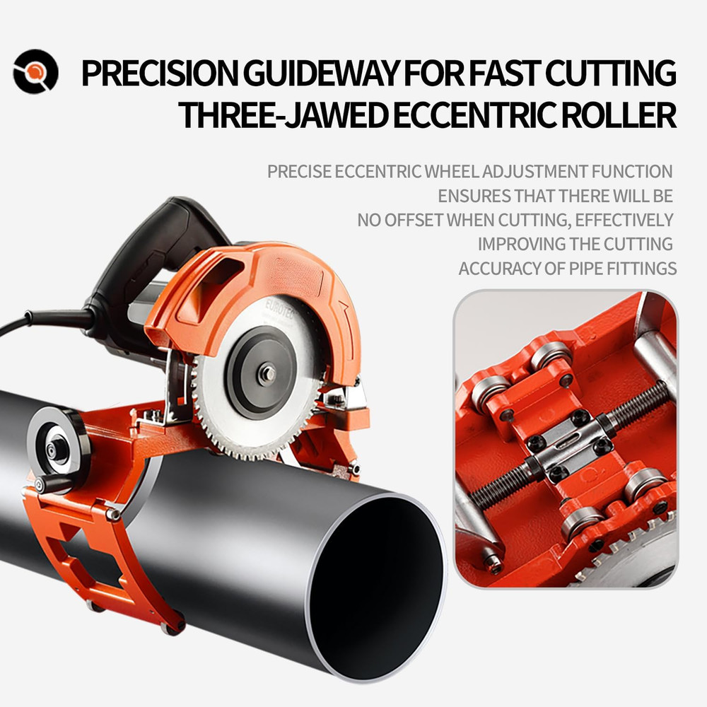 110V Electric Automatic Pipe Cutting Machine, Precise Fast Pipeline Cutter for 4