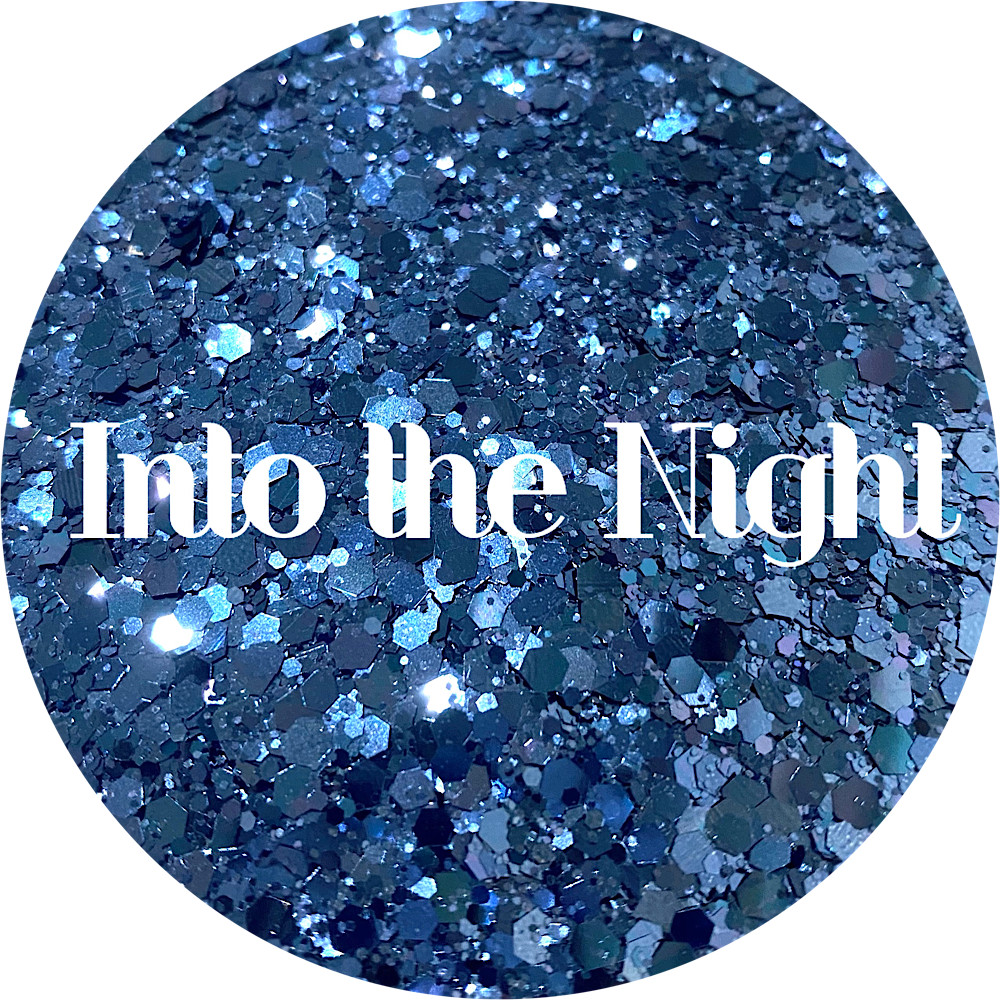 Premium Polyester Glitter - Navy Blue Chunky Mix