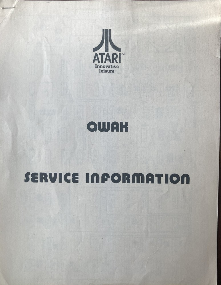 Qwak Arcade Game Manual