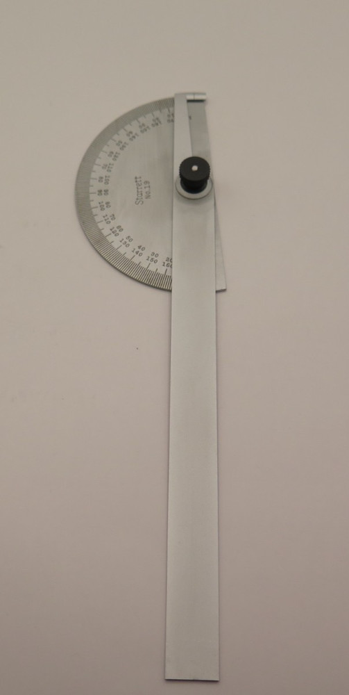 Starrett No 19 Chrome Protractor, New