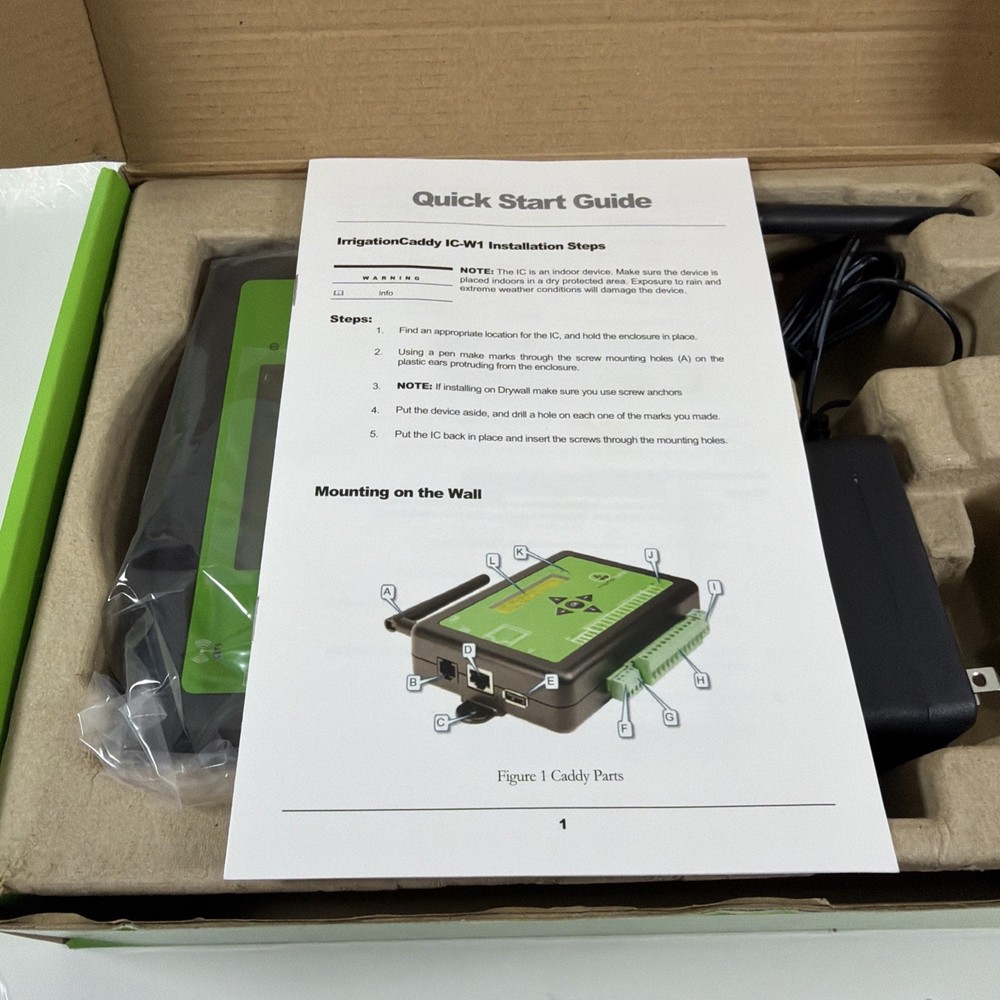 Irrigation Caddy IC-W1 11-Zone Wireless Web Based Sprinkler Control - Open Box