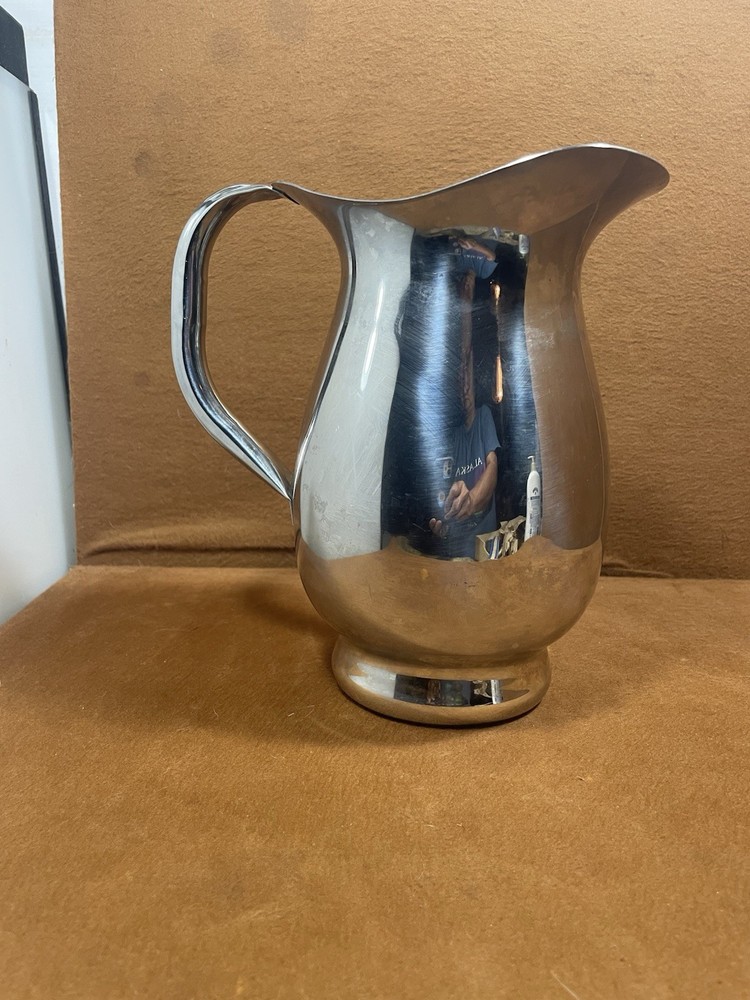 Vintage Flat Bottom Pitcher 8 ½ Inches Tall