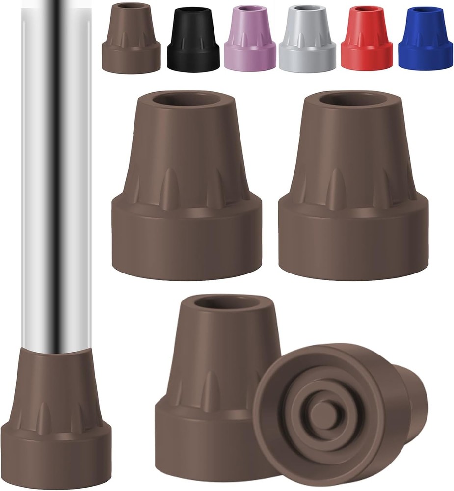 4 Pack Replacement Rubber Cane Tips 3/4 Inch Heavy Duty Rubber Crutch Tips Non S