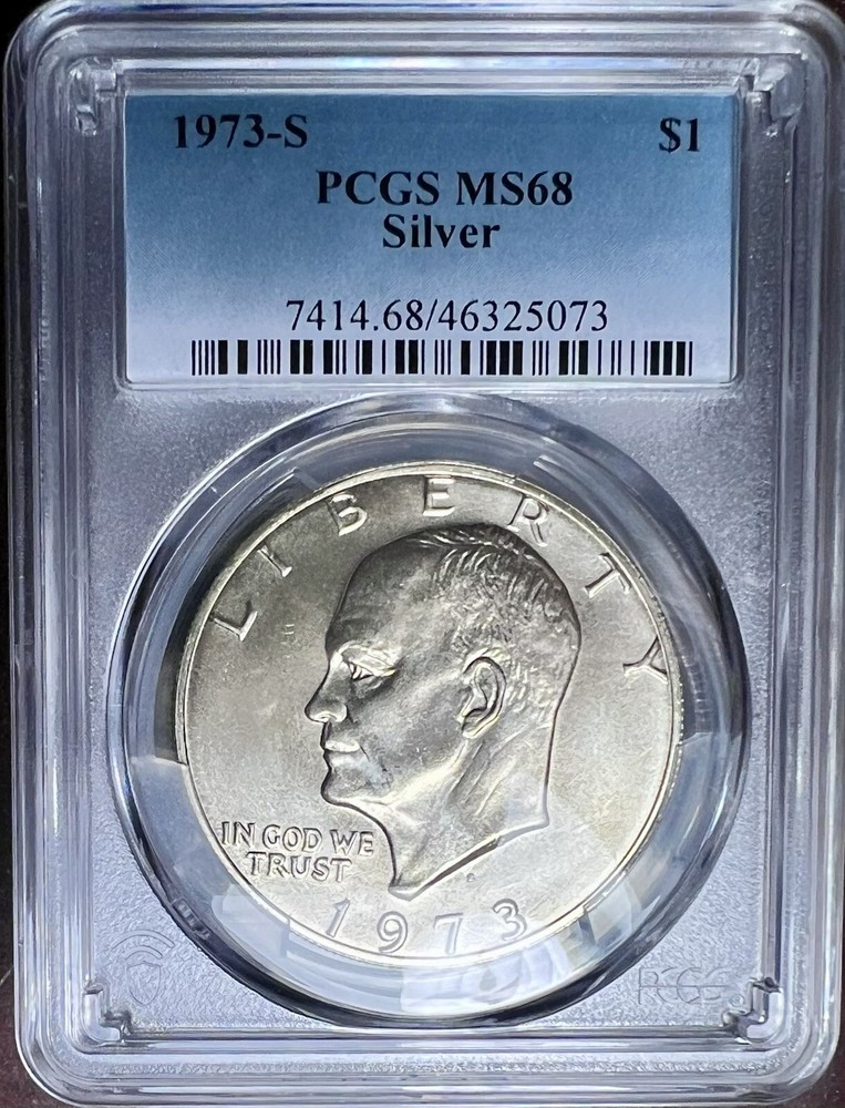1973-S Eisenhower Ike Silver Dollar PCGS MS68