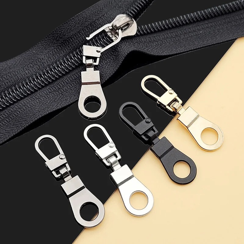 4 PCS Detachable Zipper Pull Replacement Zippers Pull Tabs Zipper Sliders Repair