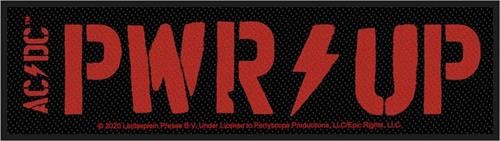 AC/DC Sew On Patch Power Up Strip Logo