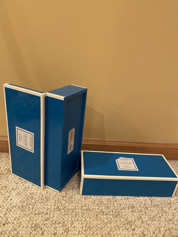 LACQUER Small Vanity Box Blue&white