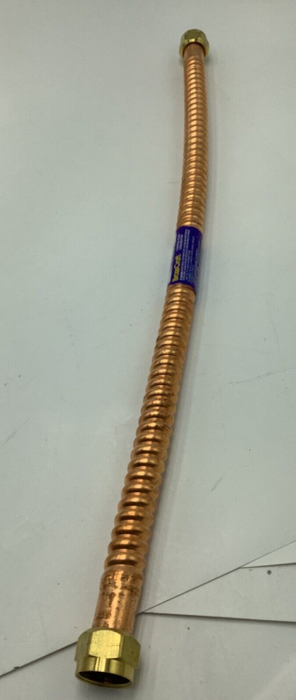 (QTY 3) Water Heater Conn 3/4"x 3/4" x24",No WB00-24N, Brass Craft