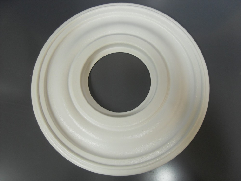 12" White Henta Mini Plano Medallion Paintable ABS Plastic Lighting Accessory