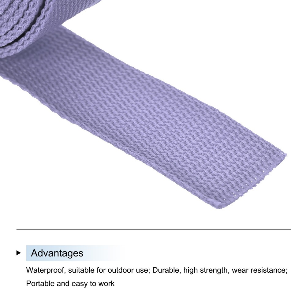 Lightweight Polypropylene Webbing Strap 3.8cm 10 Yard Purple