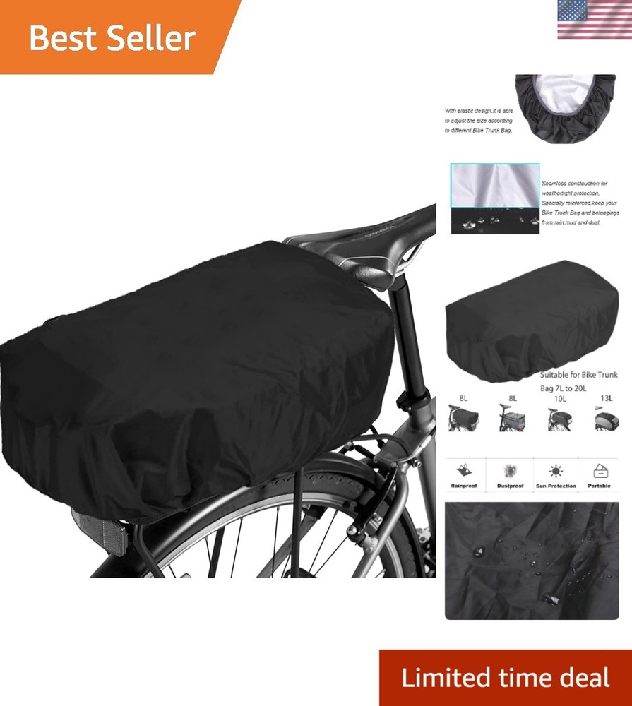 Waterproof Bicycle Rear Rack Rain Cover - Adjustable & Compact 20L