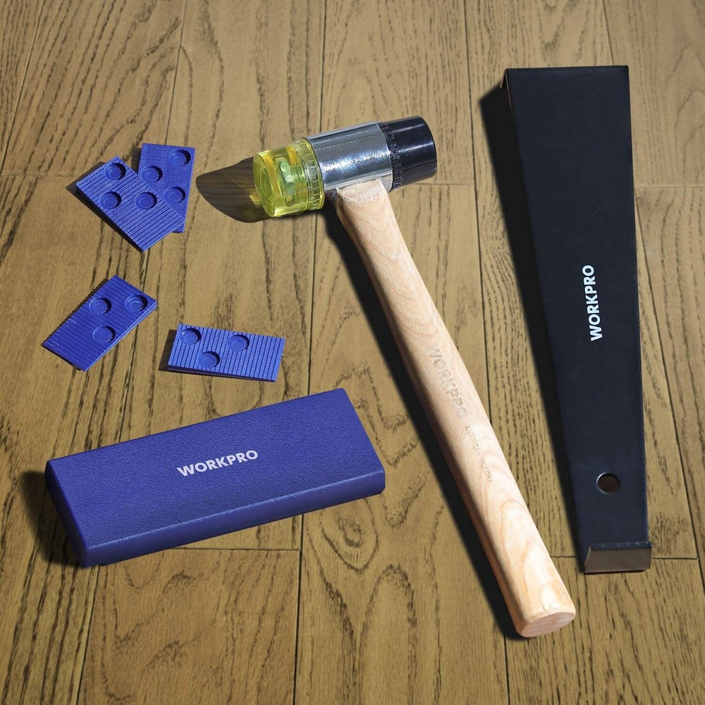 WORKPRO Laminate Wood Flooring Installation Kit Double-Faced Mallet Pull Bar Set
