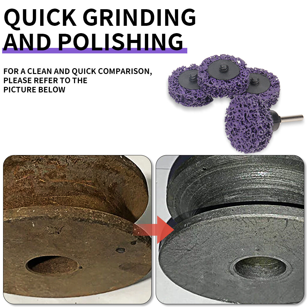 3" Quick Change R Type Easy Strip & Clean Discs for Paint Removal Rust Disc