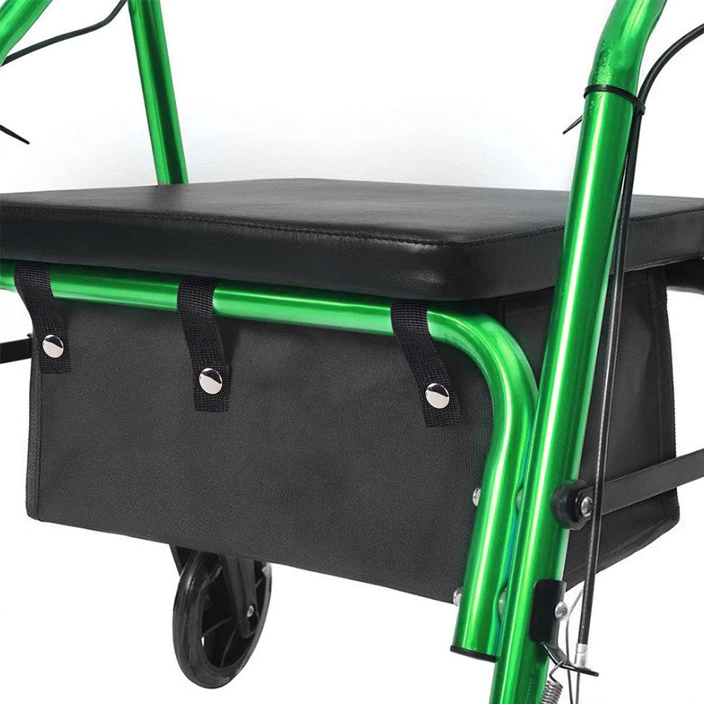 Rollator Walker Underseat Bag – Large Canvas Storage Organizer | Secure Snaps US