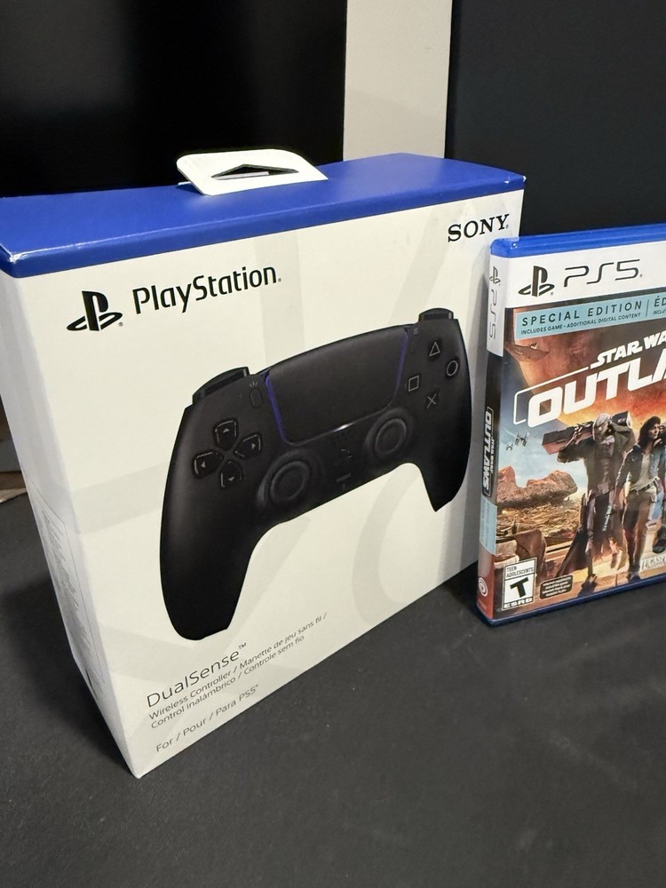 PlayStation 5 Bundle with DualSense Controller, Star Wars Outlaws, Dead Space