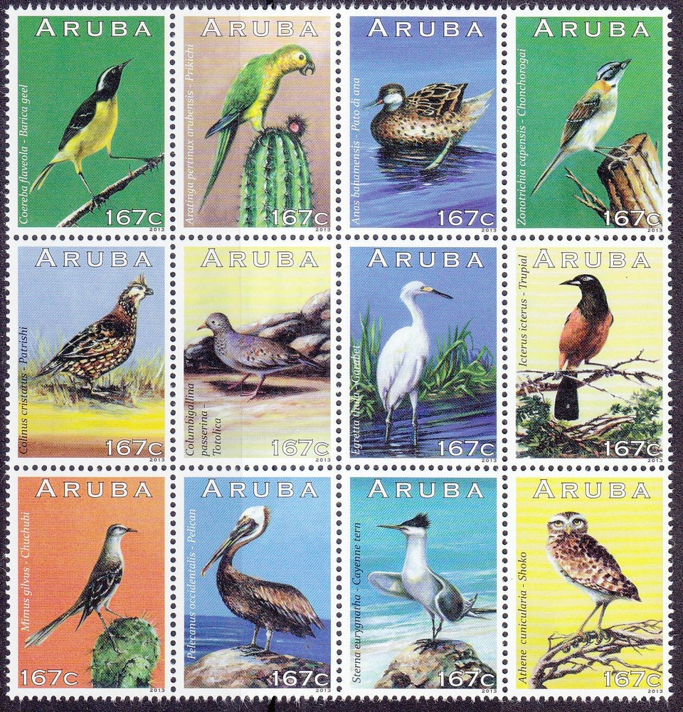 Aruba Issue 2013 (688-699) Birds
