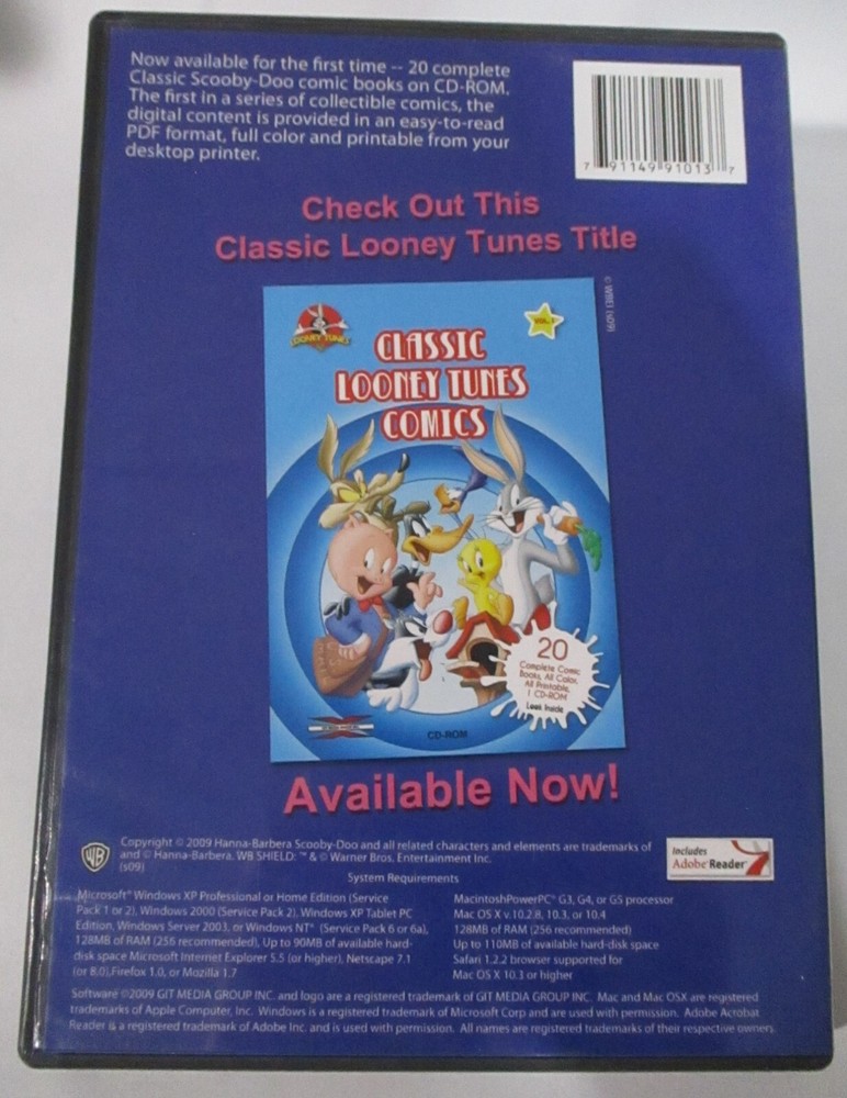 Scooby-Doo Classic Comics Vol. 1 CD-ROM for PC W/ 20 Printable Comics