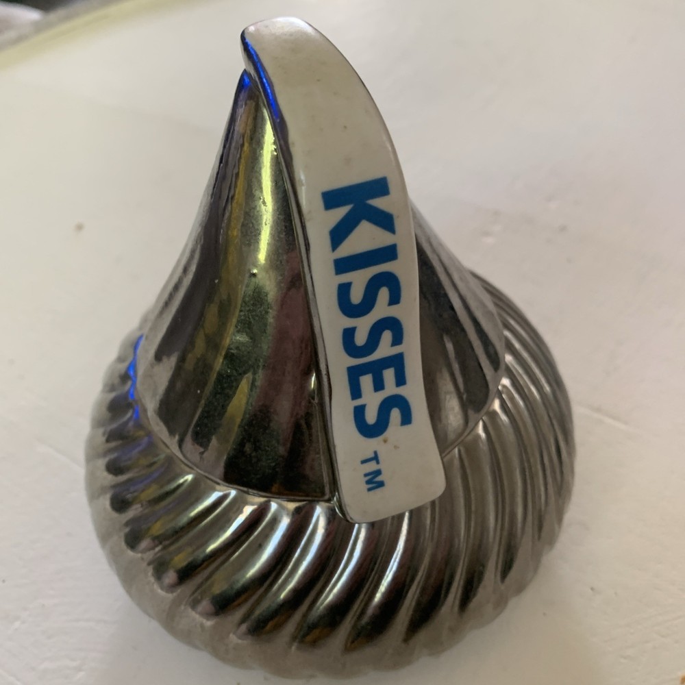 Hershey's Kiss Silver finish covered candy dish