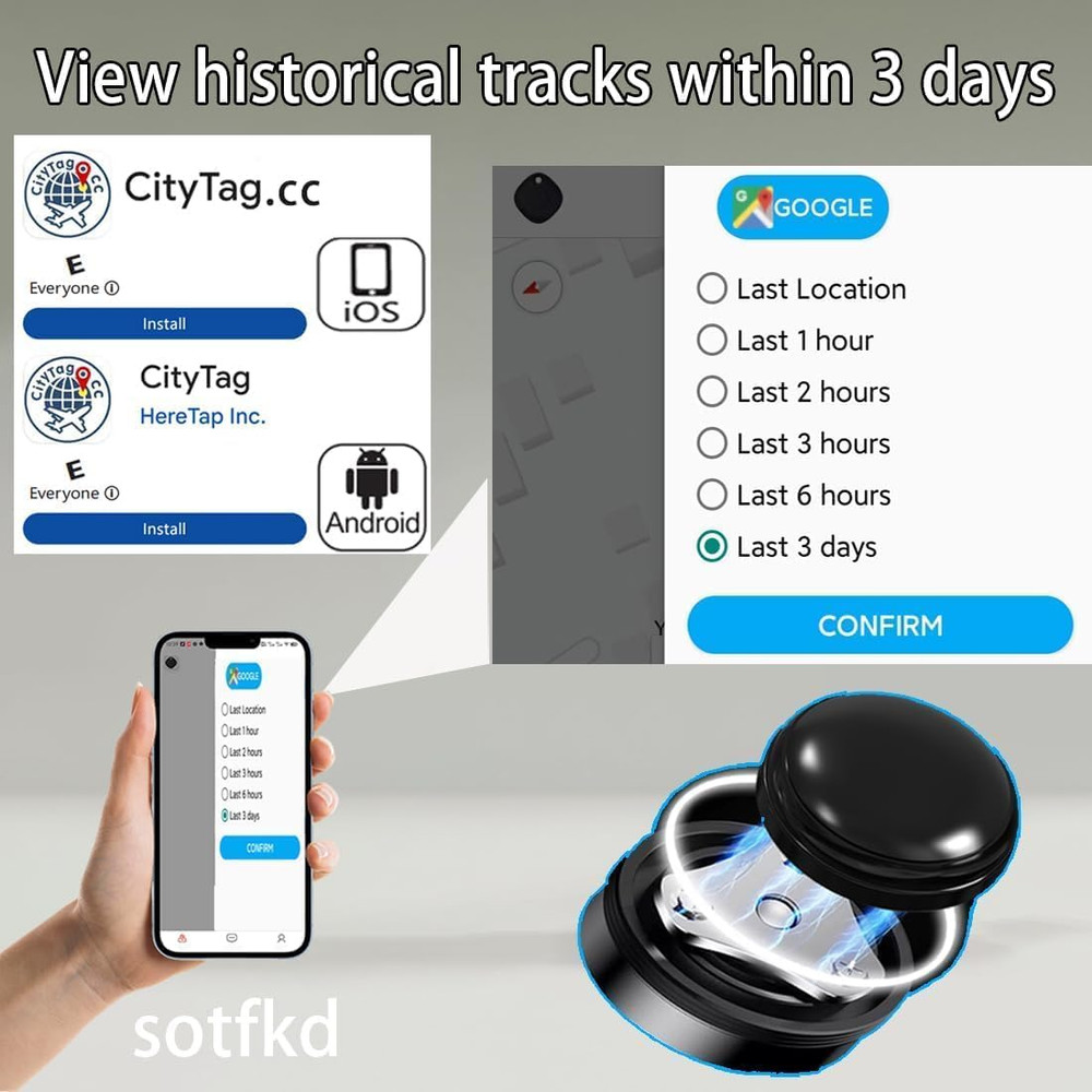 2 Pack GPS Tracker for Vehicles,Car Tracker Device Hidden,Tracker Device for Veh