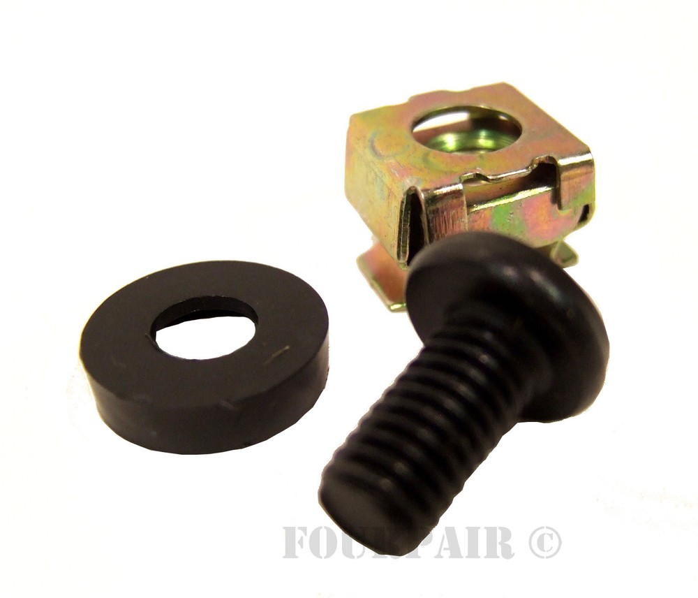 500 Pack Lot - M6 Rack Mount Cage Nuts, Screws, & Washers - Square Clips Server