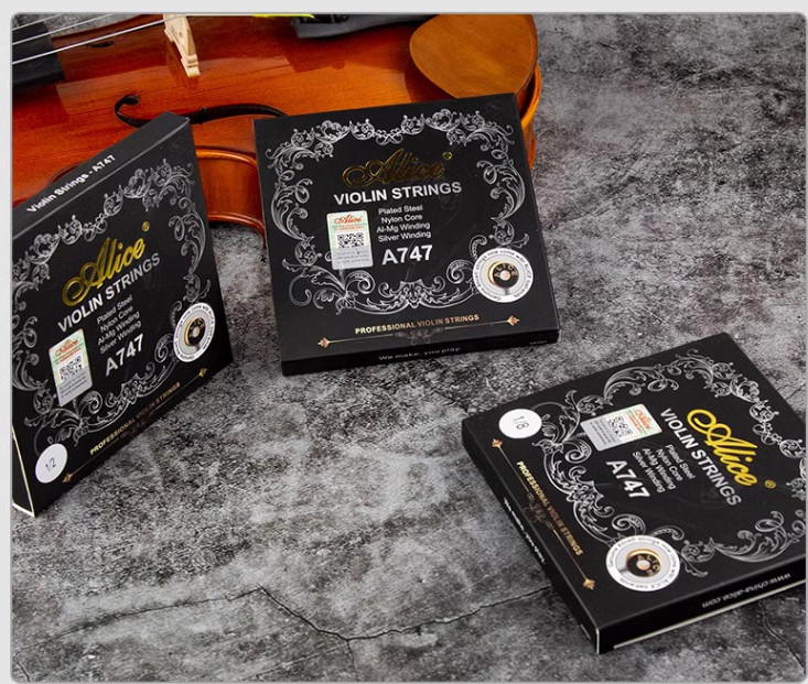 Alice A747 Professional Violin String Set, E-A-D-G + Extra E String - Full Size