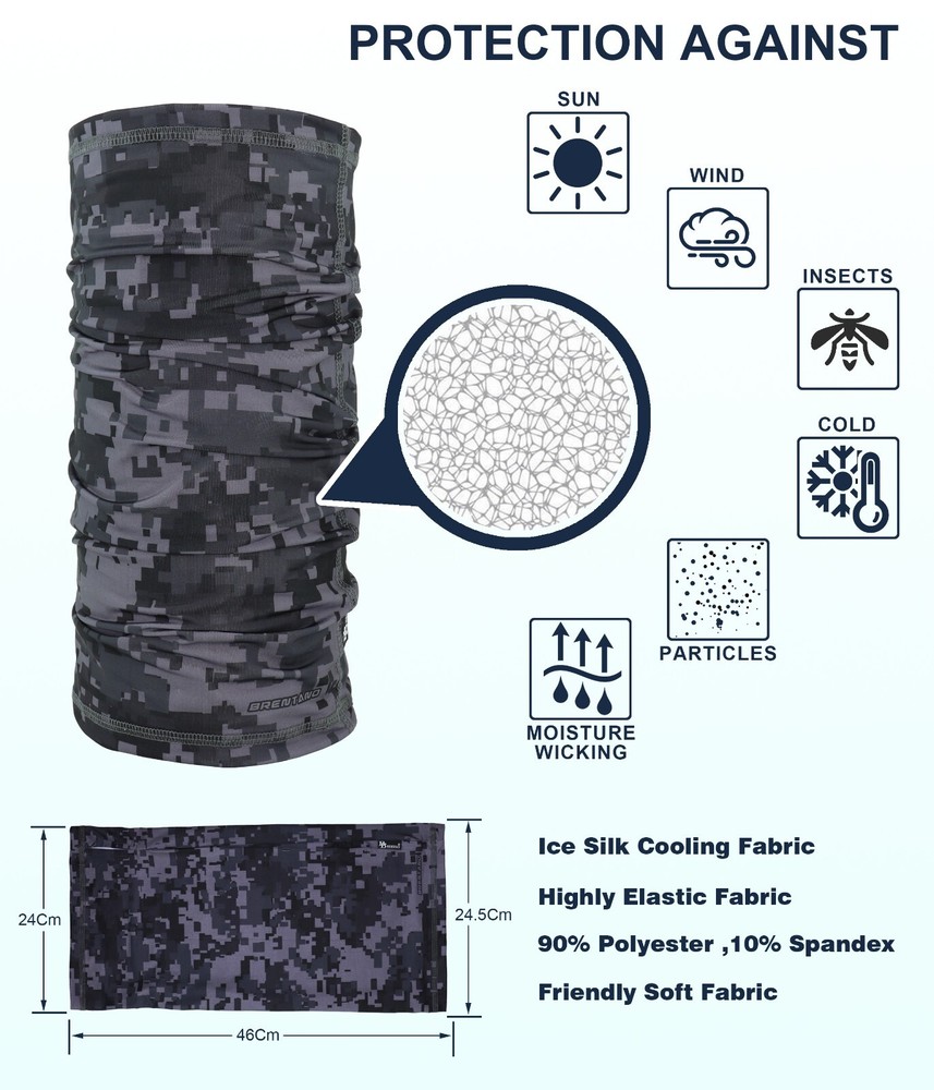 UV Protection Cooling Multi-Functional Gaiter Scarf/Face Mask