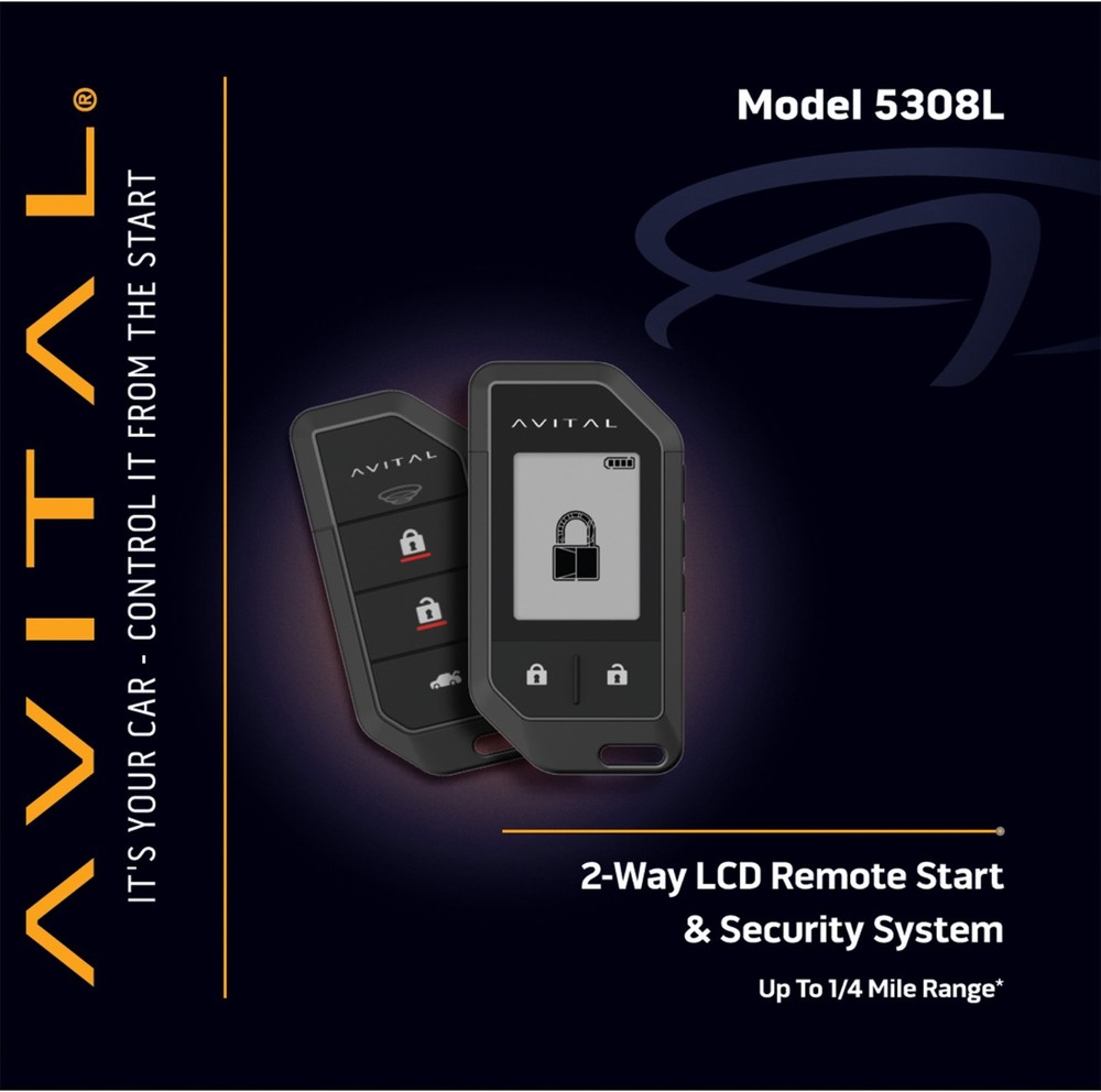 Avital 5308L 2-Way LCD Remote Start & Vehicle Security System