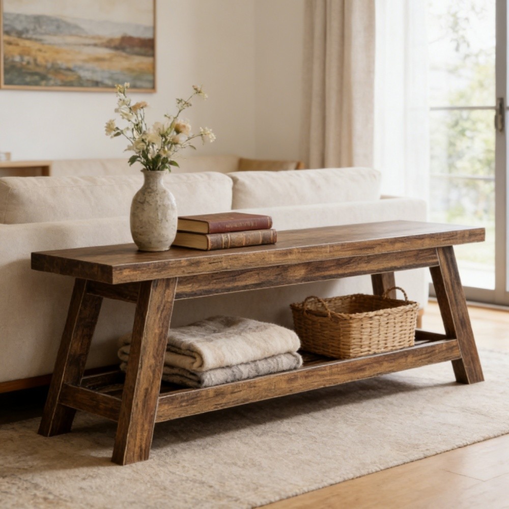 Solid Bench Stylish Wooden Bench