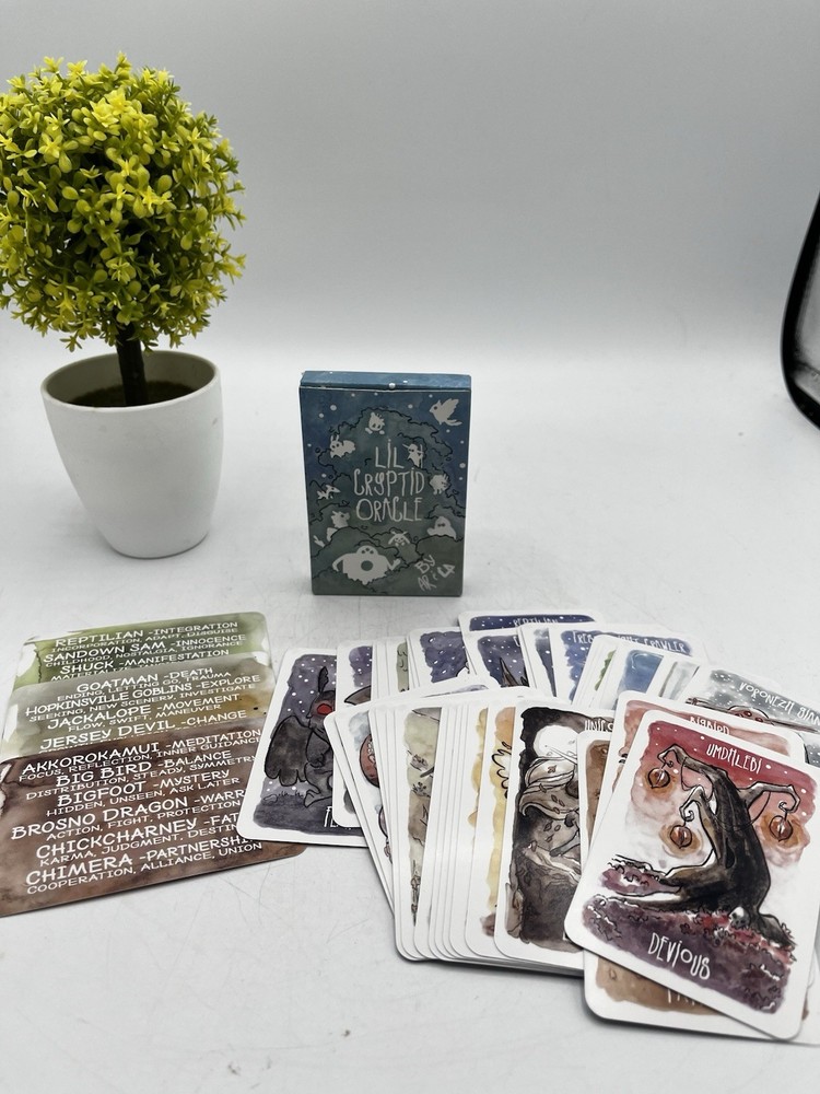 Lil Cryptid Oracle Card Deck LiL Dark Artz 36 Cards Indie Kickstarter OOP