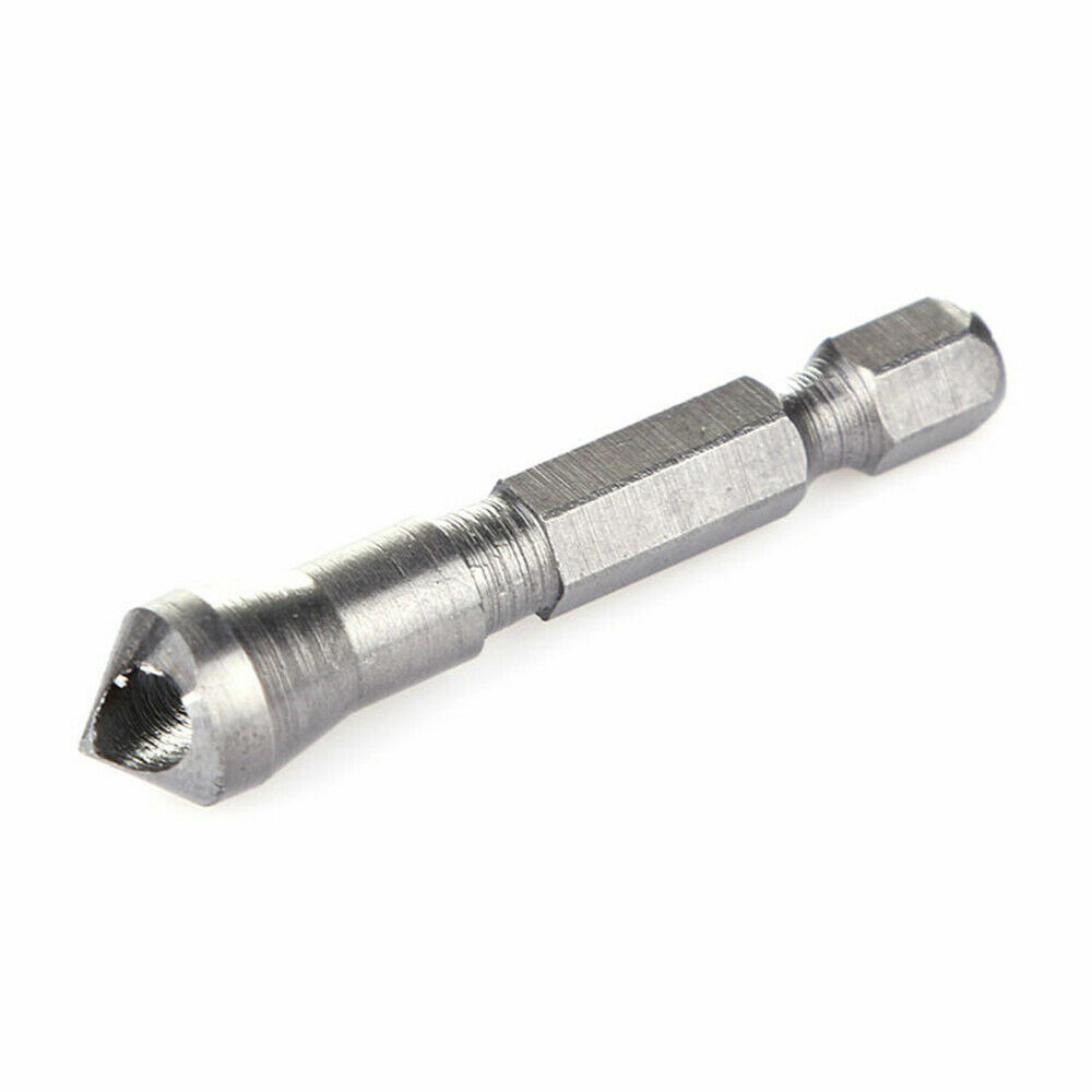 3Pcs Chamfer Countersink Deburring Drill Bits Set Kit Cutting Metal Wood Tool